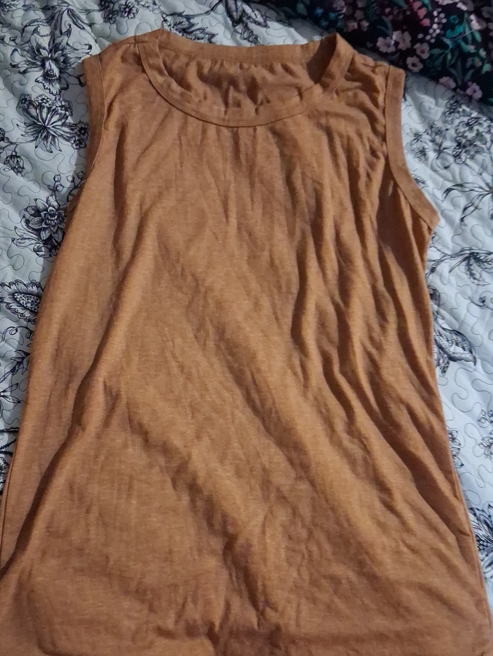Sleeveless Women's Top - Rust Orange
